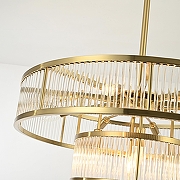 Люстра на штанге Imperiumloft RH Marais Round Chandelier D80 40,2668 цвет плафона/подвески Прозрачный, цвет арматуры Латунь-11