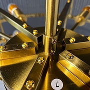 Люстра на штанге Imperiumloft RH Marais Round Chandelier D80 40,2668 цвет плафона/подвески Прозрачный, цвет арматуры Латунь-12