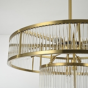 Люстра на штанге Imperiumloft RH Marais Round Chandelier D80 40,2668 цвет плафона/подвески Прозрачный, цвет арматуры Латунь-13