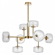 Люстра на штанге Favourite Malinconia 4051-8P цвет плафона/подвески Прозрачный, цвет арматуры Латунь