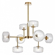 Люстра на штанге Favourite Malinconia 4051-8P цвет плафона/подвески Прозрачный, цвет арматуры Латунь-1