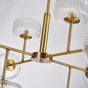 Люстра на штанге Favourite Malinconia 4051-8P цвет плафона/подвески Прозрачный, цвет арматуры Латунь-4