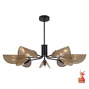 Люстра на штанге F-promo Harsh 4082-7P цвет плафона/подвески Латунь, цвет арматуры Латунь, Черный