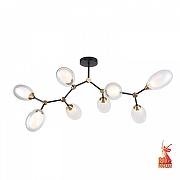 Люстра на штанге F-promo Ovo 4083-8P цвет плафона/подвески Белый, Прозрачный, цвет арматуры Латунь, Черный