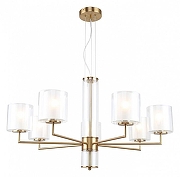 Люстра F-promo Proper 4086-7P цвет плафона/подвески Белый, Прозрачный, цвет арматуры Латунь-2