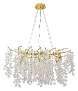 Люстра Favourite Parra 4161-6P цвет плафона/подвески Белый, Прозрачный, цвет арматуры Золото-1