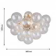 Люстра Favourite Multibulla 4202-5C цвет плафона/подвески Прозрачный, цвет арматуры Золото-1
