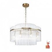 Люстра Favourite Rubum 4203-8P цвет плафона/подвески Прозрачный, цвет арматуры Латунь