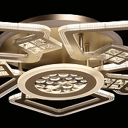 Люстра De City Мадлен 424016107 цвет плафона/подвески Белый, Золото, Прозрачный, цвет арматуры Золото-7