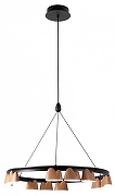 Люстра Favourite Interline 4266-12P цвет плафона/подвески Коричневый, цвет арматуры Черный-1