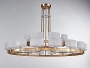 Люстра на штанге Newport 4330 4338+16/C gold цвет плафона/подвески Белый, цвет арматуры Золото, Прозрачный-1