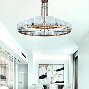 Люстра на штанге Newport 4330 4338+16/C gold цвет плафона/подвески Белый, цвет арматуры Золото, Прозрачный-2