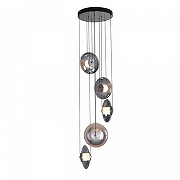 Люстра Favourite Rulle 4373-5P цвет плафона/подвески Белый, Серый, цвет арматуры Черный-1