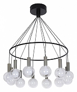 Люстра Favourite Kula 4378-12P цвет плафона/подвески Белый, Прозрачный, цвет арматуры Черный