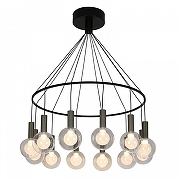 Люстра Favourite Kula 4378-12P цвет плафона/подвески Белый, Прозрачный, цвет арматуры Черный-1