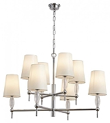 Люстра Newport 4370 4378/C chrome цвет плафона/подвески Белый, Прозрачный, цвет арматуры Хром-1