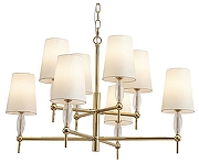 Люстра Newport 4370 4378/C gold цвет плафона/подвески Белый, Прозрачный, цвет арматуры Золото