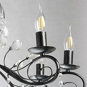 Люстра De City Лада 2 442010708 цвет плафона/подвески Прозрачный, цвет арматуры Черный, Серебро-4