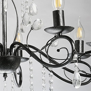 Люстра De City Лада 2 442010708 цвет плафона/подвески Прозрачный, цвет арматуры Черный, Серебро-5