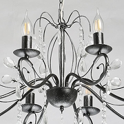 Люстра De City Лада 2 442010708 цвет плафона/подвески Прозрачный, цвет арматуры Черный, Серебро-7