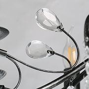 Люстра De City Лада 2 442010708 цвет плафона/подвески Прозрачный, цвет арматуры Черный, Серебро-10