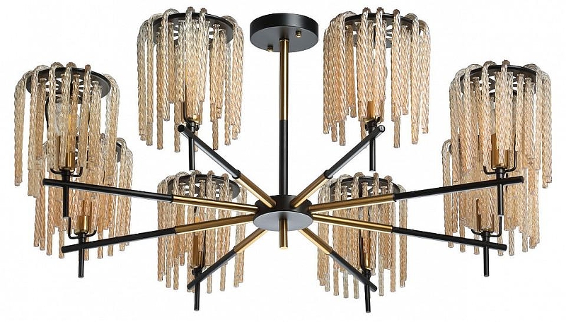 Люстра на штанге MW-Light Лавиния 2 443010508 цвет латунь, черный