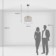 Люстра MW-Light Лавиния 443010603 цвет плафона/подвески Прозрачный, цвет арматуры Золото-12
