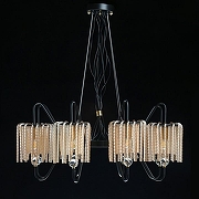 Люстра MW-Light Лавиния 443010908 цвет плафона/подвески Янтарный, цвет арматуры Латунь, Черный-3