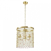 Люстра De City Лавиния 4 443011803 цвет плафона/подвески Латунь, Разноцветный, цвет арматуры Латунь-1