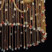 Люстра De City Лавиния 4 443011803 цвет плафона/подвески Латунь, Разноцветный, цвет арматуры Латунь-7