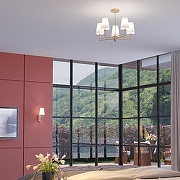 Люстра на штанге Lumion Doris 4436/5C цвет золото белое-2