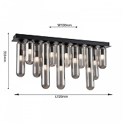 Люстра Favourite Stalactit 4454-12P цвет плафона/подвески Серый, цвет арматуры Черный-6