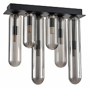 Люстра Favourite Stalactit 4454-6P цвет плафона/подвески Серый, цвет арматуры Черный