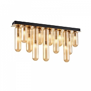 Люстра Favourite Stalactit 4455-12P цвет плафона/подвески Оранжевый, цвет арматуры Латунь-1