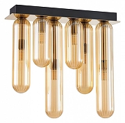 Люстра Favourite Stalactit 4455-6P цвет плафона/подвески Оранжевый, цвет арматуры Латунь