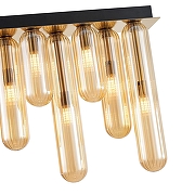 Люстра Favourite Stalactit 4455-6P цвет плафона/подвески Оранжевый, цвет арматуры Латунь-2