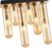 Люстра Favourite Stalactit 4455-6P цвет плафона/подвески Оранжевый, цвет арматуры Латунь-4