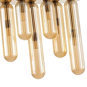 Люстра Favourite Stalactit 4455-6P цвет плафона/подвески Оранжевый, цвет арматуры Латунь-5