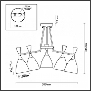 Люстра на штанге Lumion Oliver 4494/5C цвет золото, черный-8