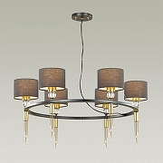 Люстра Lumion Santiago 4516/6 цвет плафона/подвески Черный, цвет арматуры Латунь, Черный-1