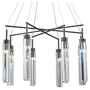 Люстра Newport 4520 4524+4/S black glossy цвет плафона/подвески Прозрачный, цвет арматуры Черный