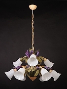 Люстра Doge Luce 4544 4544/9 цвет плафона/подвески Белый, Разноцветный, цвет арматуры Бежевый-1