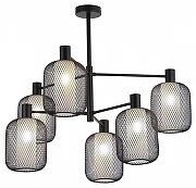 Люстра на штанге F-promo Tokri 4602-6C цвет плафона/подвески Черный, цвет арматуры Черный-1