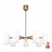Люстра на штанге F-promo Barfila 4619-7P цвет плафона/подвески Белый, цвет арматуры Латунь