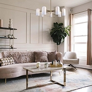 Люстра на штанге F-promo Barfila 4619-7P цвет плафона/подвески Белый, цвет арматуры Латунь-3