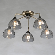 Люстра De City Клэр 463011705 цвет плафона/подвески Дымчатый, цвет арматуры Бронза, Черный-1