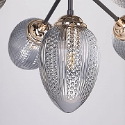 Люстра на штанге De City Клэр 42 463012307 цвет плафона/подвески Серый, цвет арматуры Золото, Черный-4