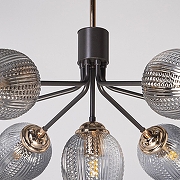 Люстра на штанге De City Клэр 42 463012307 цвет плафона/подвески Серый, цвет арматуры Золото, Черный-6