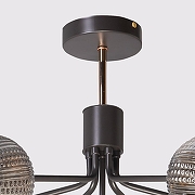 Люстра на штанге De City Клэр 42 463012307 цвет плафона/подвески Серый, цвет арматуры Золото, Черный-9