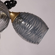 Люстра на штанге De City Клэр 4 463012505 цвет плафона/подвески Серый, цвет арматуры Золото-2